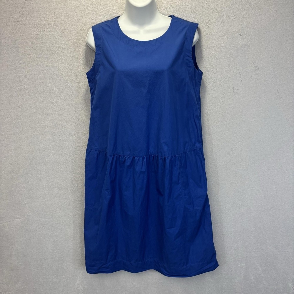 Lareida Shift Dress 48 (US 16) Blue Sleeveless Pockets Knee Length Lightweight